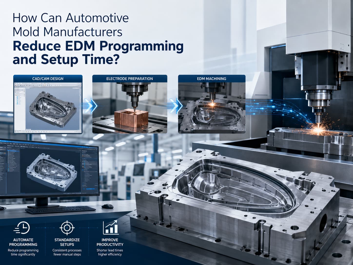 How Can Automotive Mold Manufacturers Reduce EDM Programming and Setup Time?